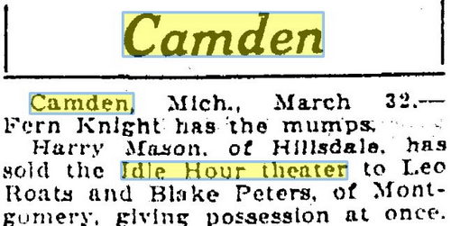 Idle Hour - March 1922